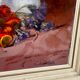 Peinture, nature morte aux fleurs et fruits