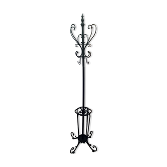 Wrought iron parrot coat holder