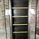 Bookcase/storage unit in patinated and black steel 1980
