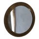 Antique round brass mirror