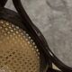 Ungvar Ungarn 1900 dark brown cane bistro chair