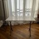 White marble bistro table
