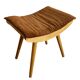 1970's Mid-Century Modern Beechwood Stool with New Upholstery