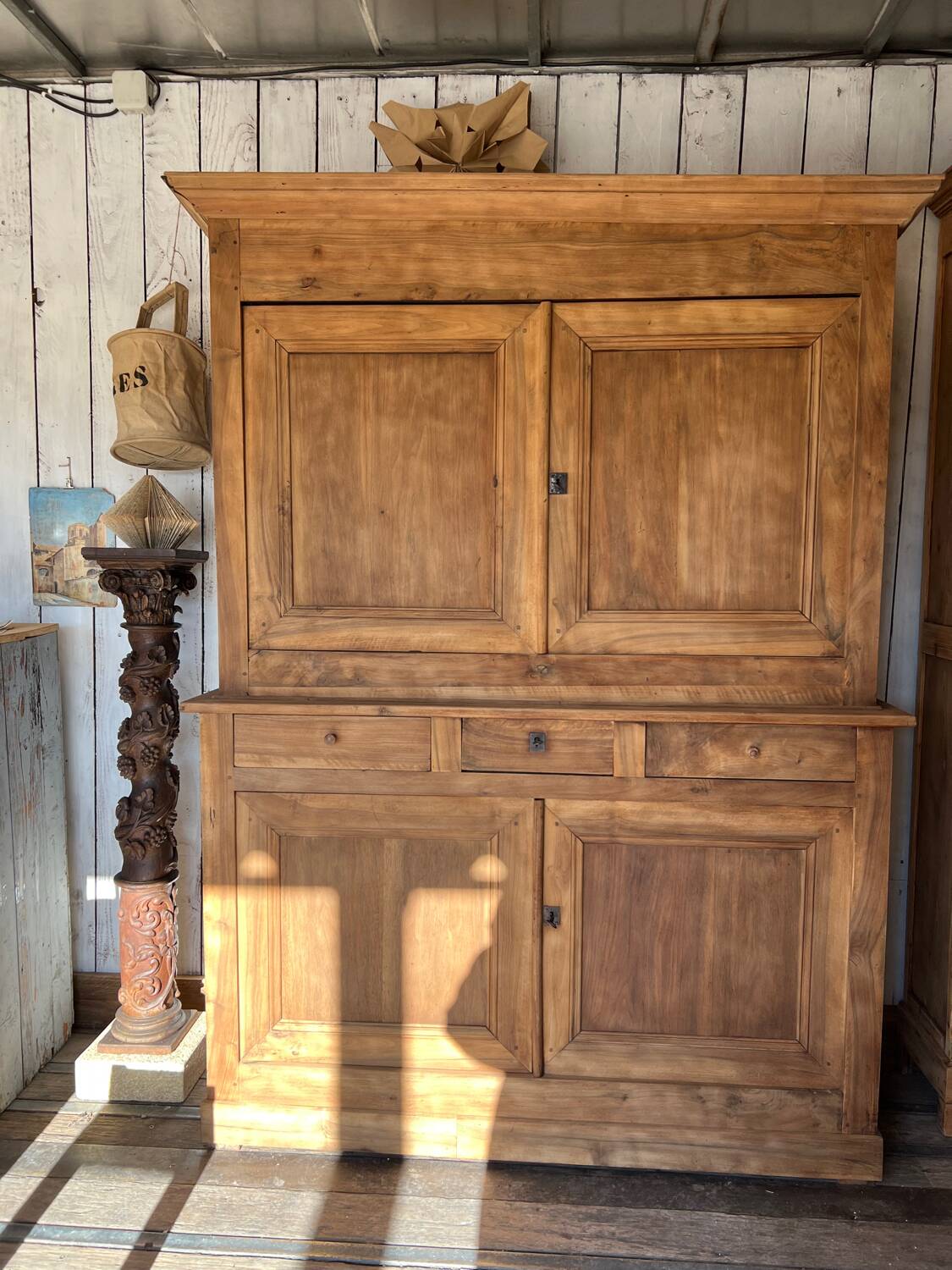 Raw solid walnut buffet