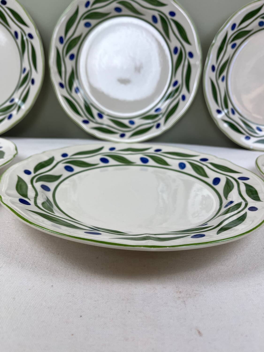 6 decorated dinner plates