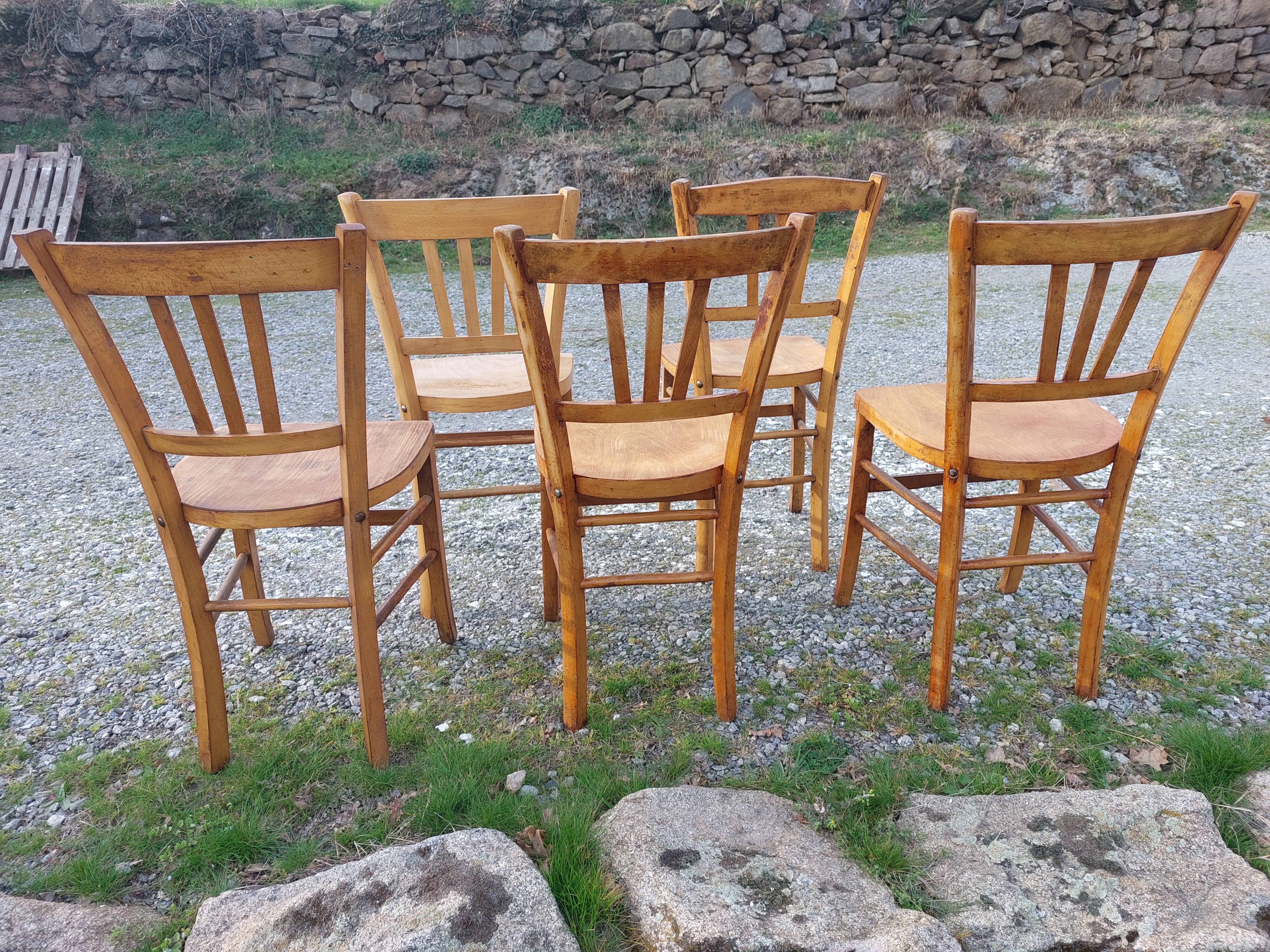5 bistro chairs, brand Luterma France