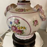 Ceramic lamp pattern roses