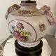 Ceramic lamp pattern roses