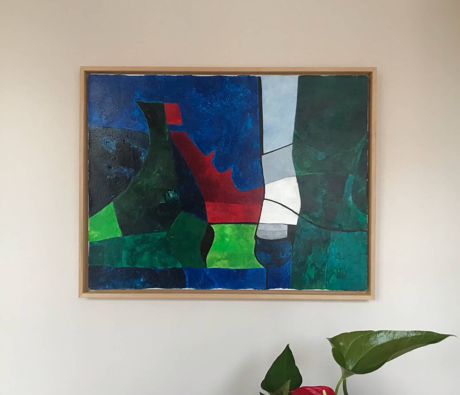 Dans le goût de Serge Poliakoff.Composition 2003.Acrylique sur toile