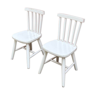 Paire de chaises bistrot vintage pour enfant