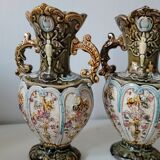 Duo of rococo vases