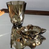 Smoked star ashtray Luminarc by J.G During 1970