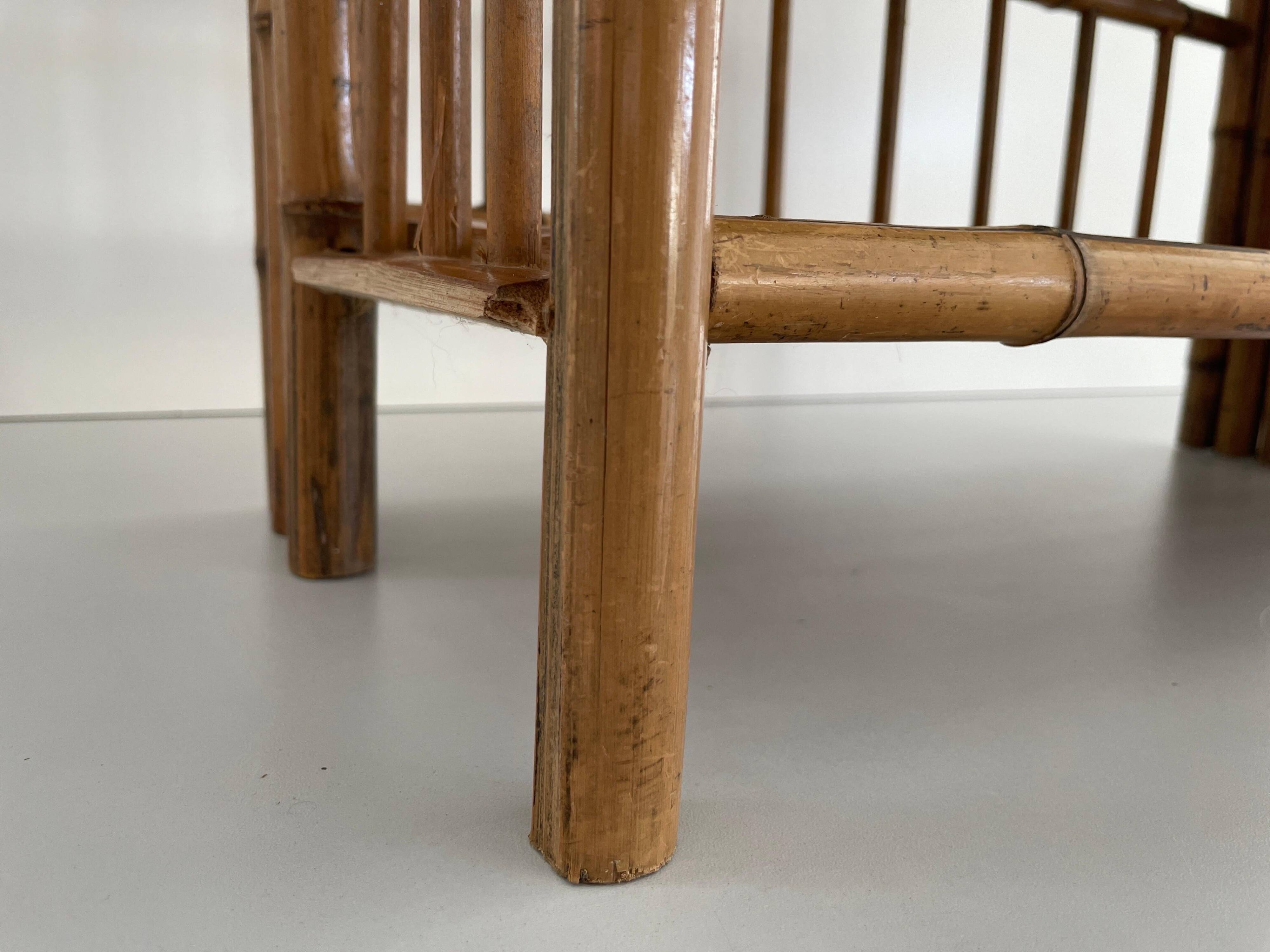 Folding bamboo shelf, 1960, Italy