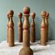 Old wooden bowling game turned late nineteenth century