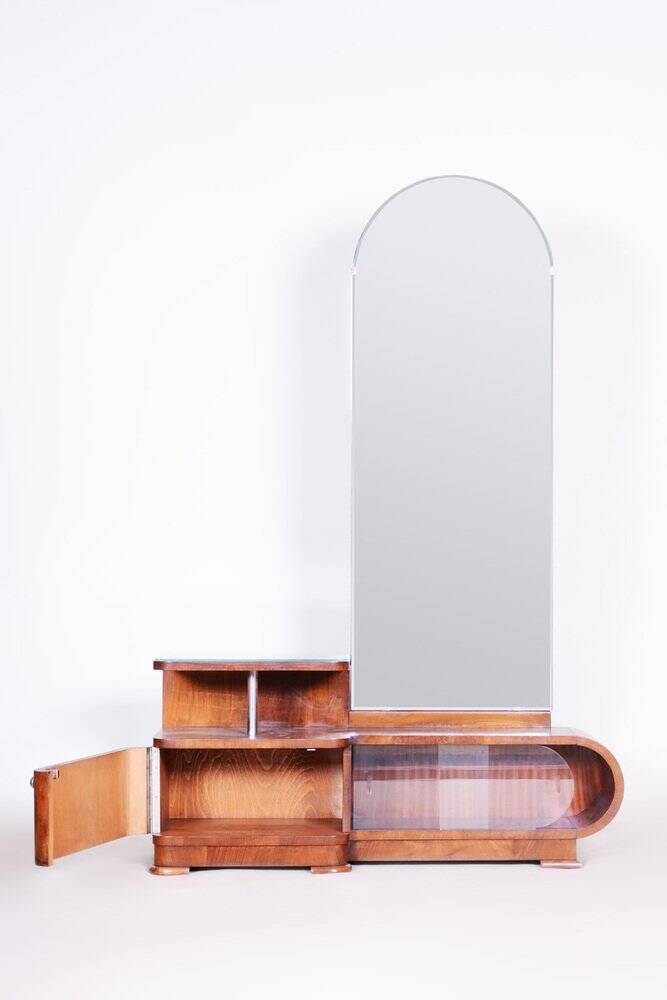 Art Deco Dressing Mirror in Walnut, Czech, 1920s