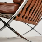 Barcelona chair in leather by Mies van der Rohe, Knoll International