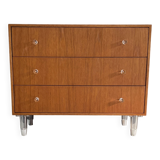Teak chest of drawers 1970s with perspex handles