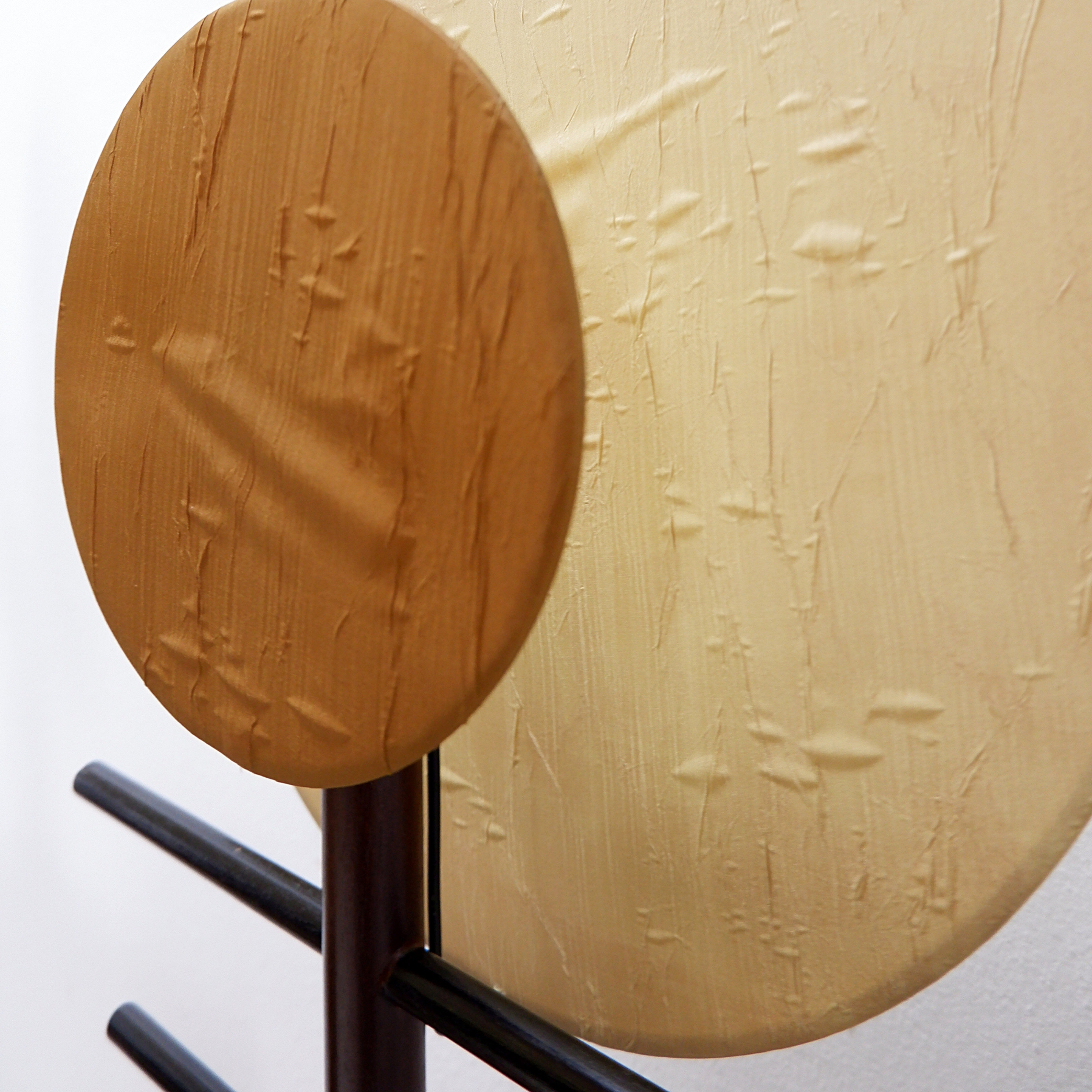 Pair of boho-style disc lamps