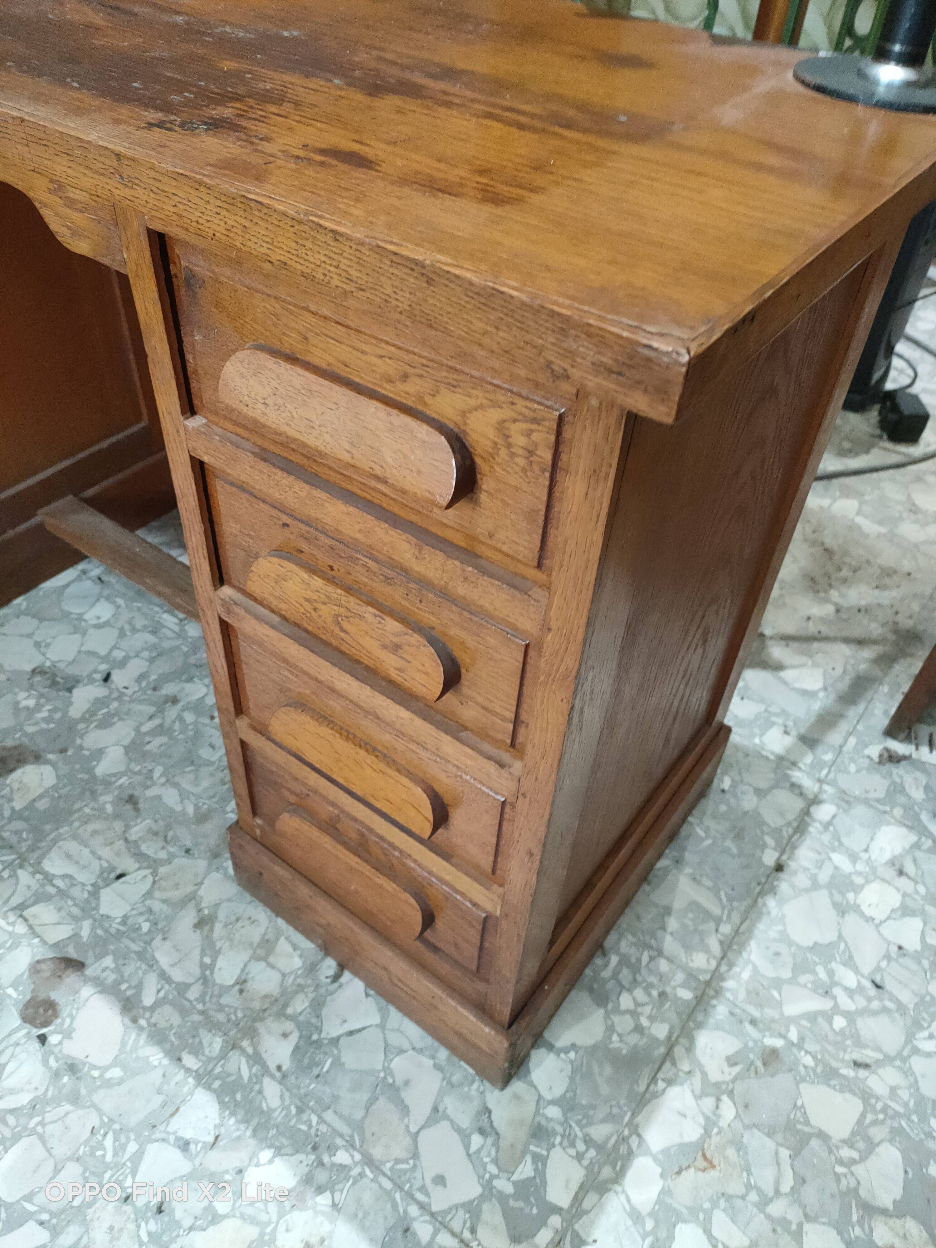 Vintage 50s desk in solid oak