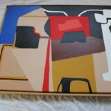 Original abstract art on stretched canvas 100X80cm by Bodasca