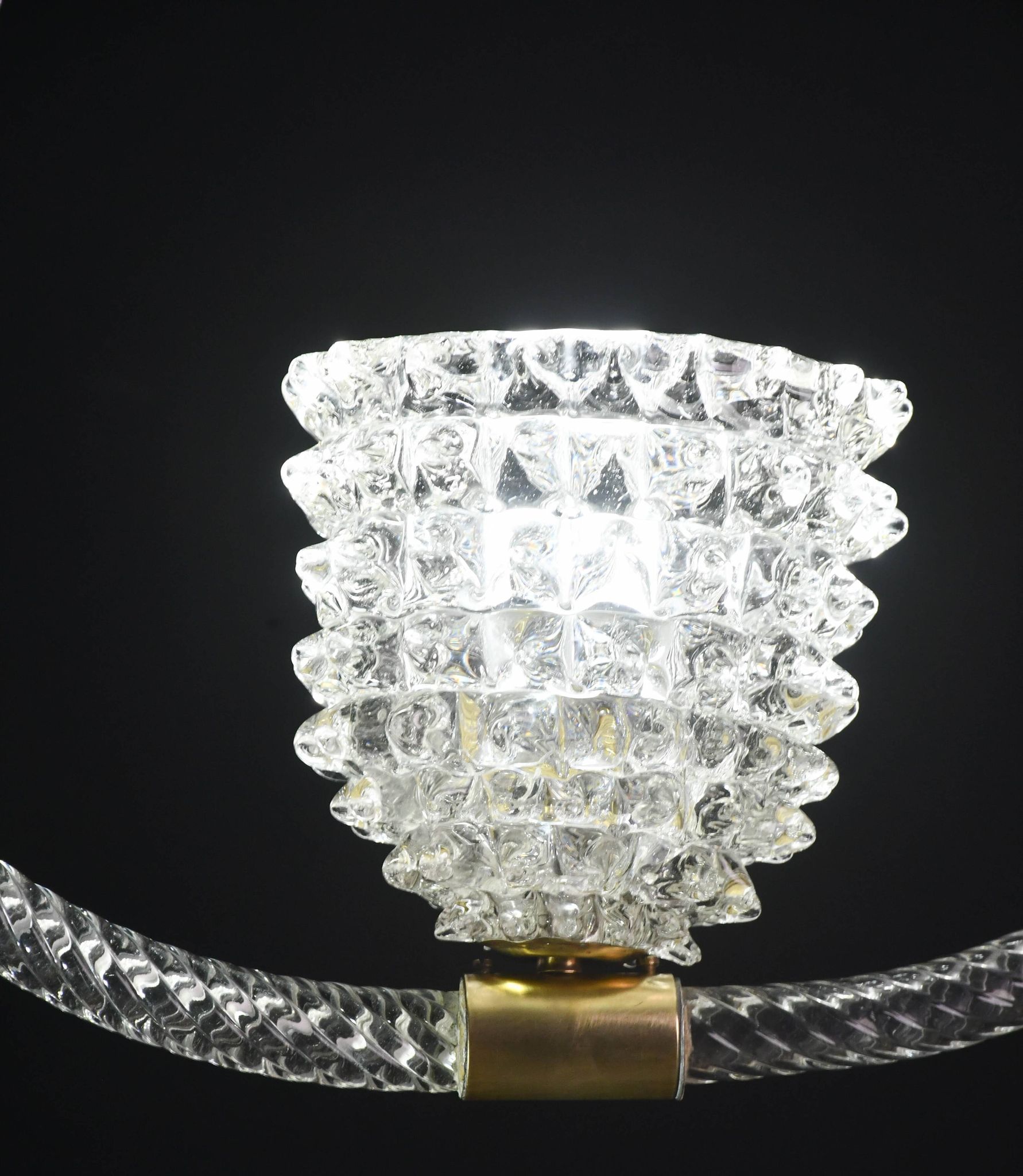 Extraordinary Clear Rostrato Murano Glass Chandelier by Barovier & Toso, 19