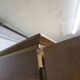 French wardrobe with tapered legs, 3 doors, 1 mirror (27*130), and 1 drawer.