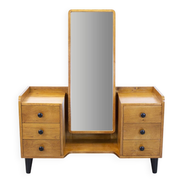 Coiffeuse moderniste en chêne Gordon Russell