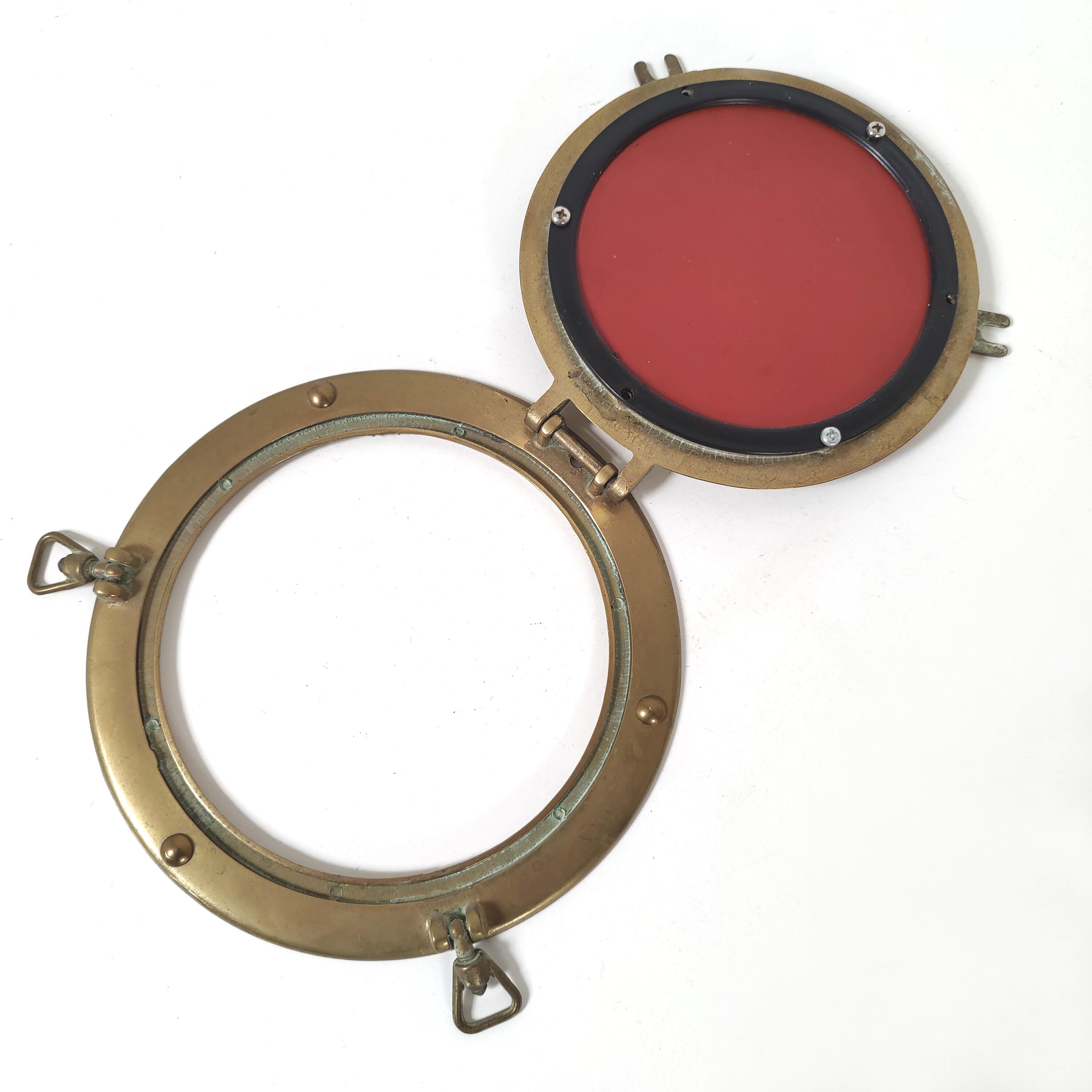 Mirror porthole brass diameter 20cm