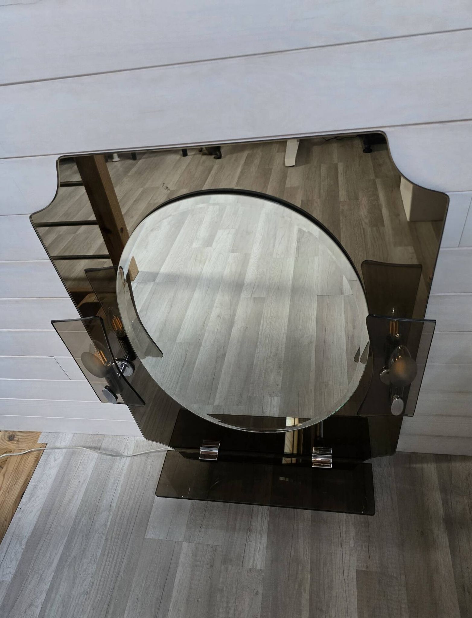 Vintage Italian mirror style ISA, Fontana Arte, 1970s.
