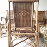 Lot de 6 fauteuils en osier