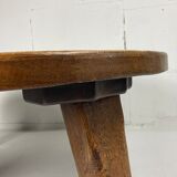 Brutalist coffee table with tapered legs, dutch 1960s