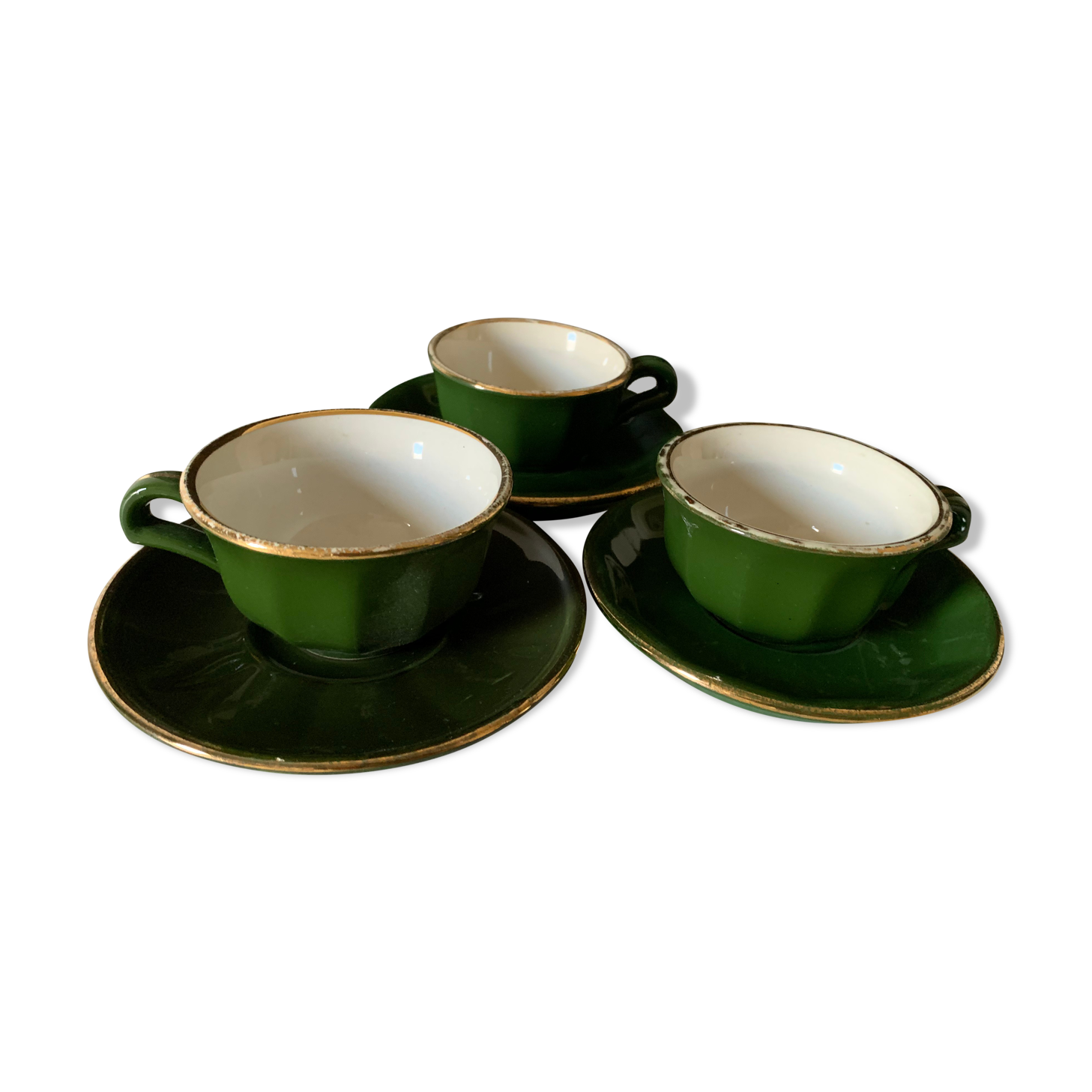 Lot de 3 tasses café vintage