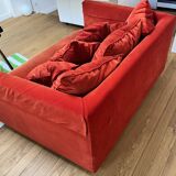 2/3 seater sofa Velvet red