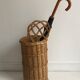 Umbrella holder, braided wicker