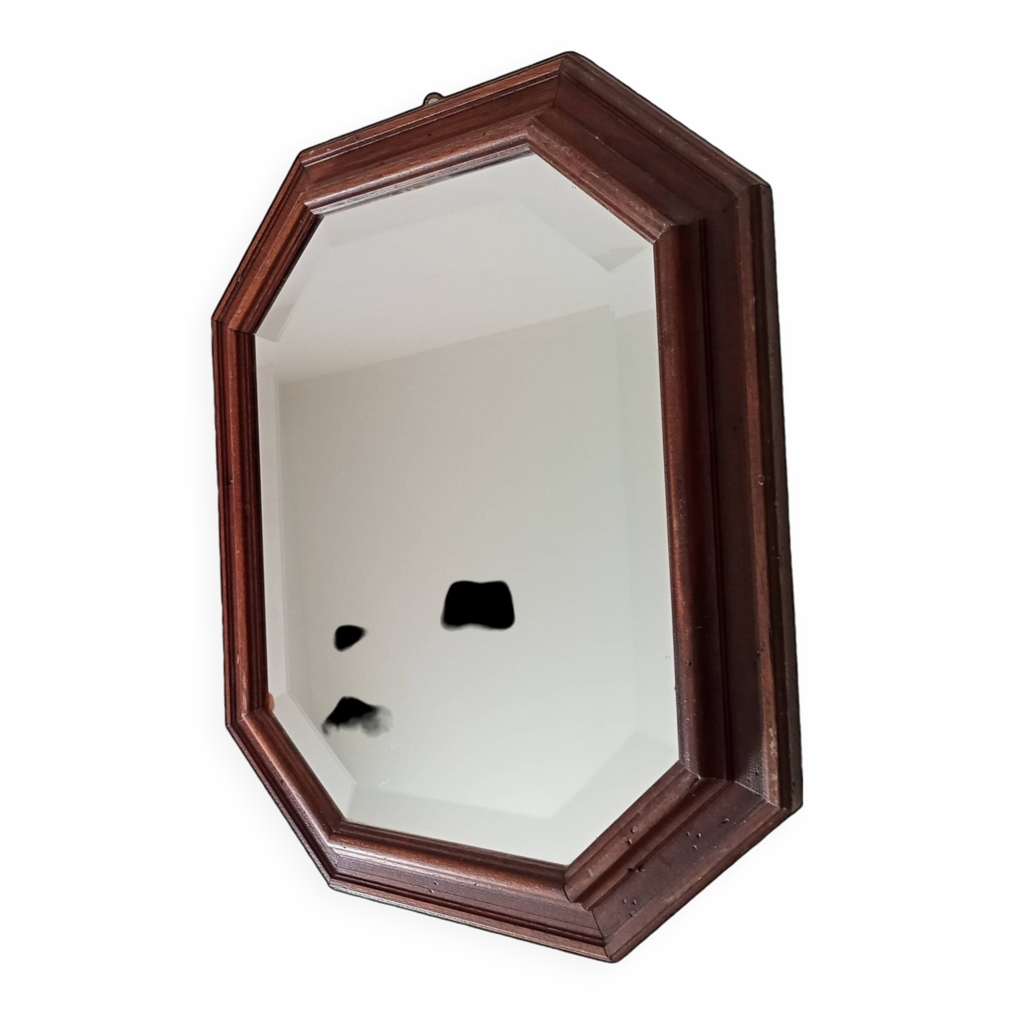 Vintage octagonal beveled mirror 50*40 cm