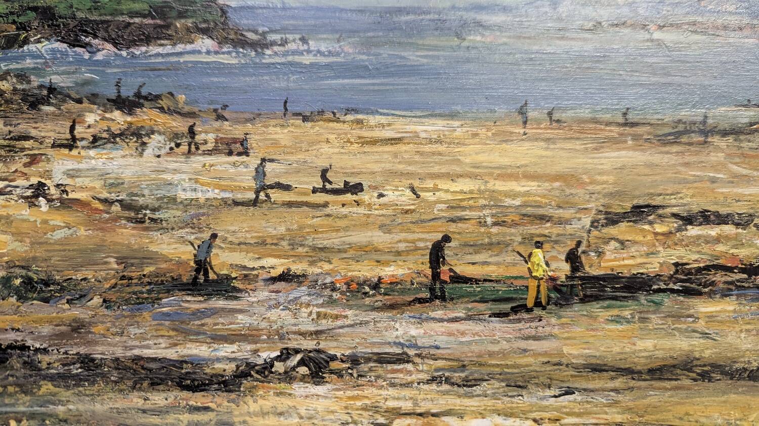 Acrylique Sur Panneau Marine Pêche Golf Du Morbihan "Roy" Bretagne Pei
