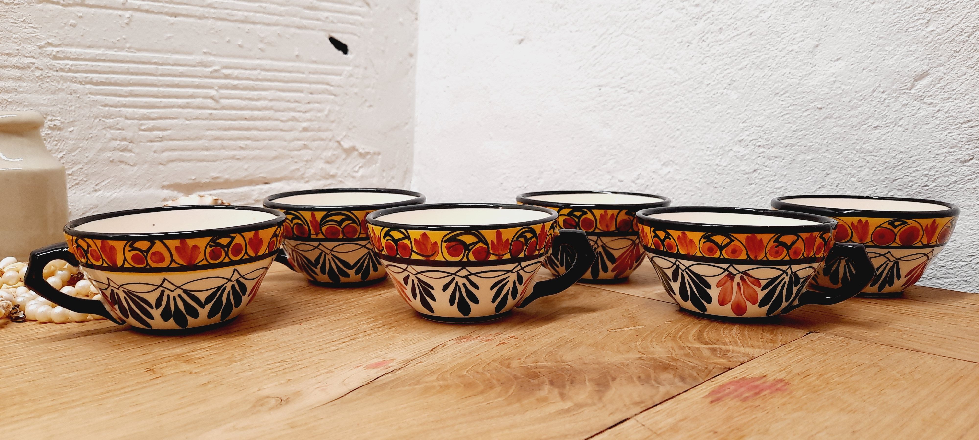 Lot 6 tasses céramique Saint Jean