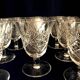 Set of 7 St-Louis crystal red wine glasses