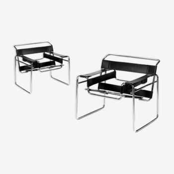 Paire de fauteuils Wassily Marcel Breuer 1980