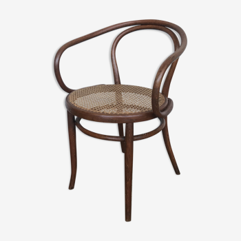 Armchair called "le corbusier" bentwood cane seat J.J.Kohn