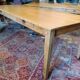 Table de ferme 230 x100 ,chêne clair patiné,