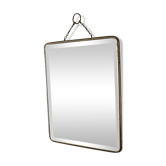 Miroir de barbier biseauté vintage de 1950 28x22 cm