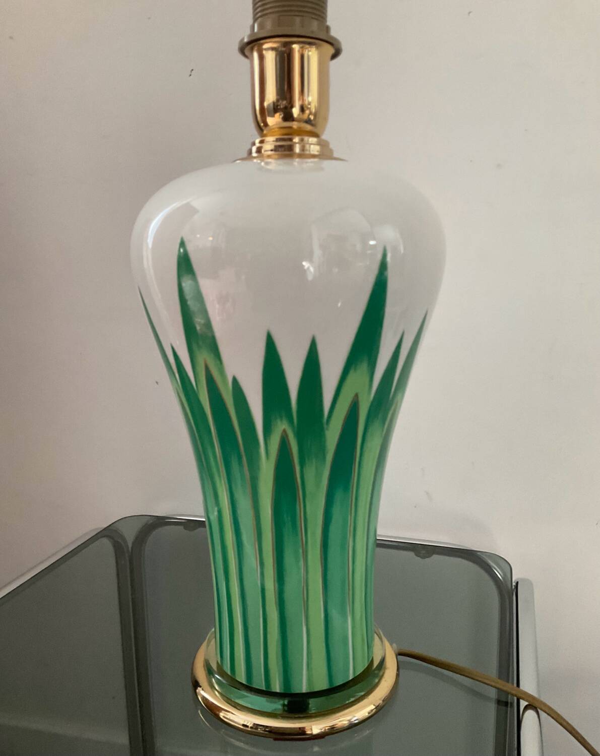 Vintage porcelain and brass lamp bases