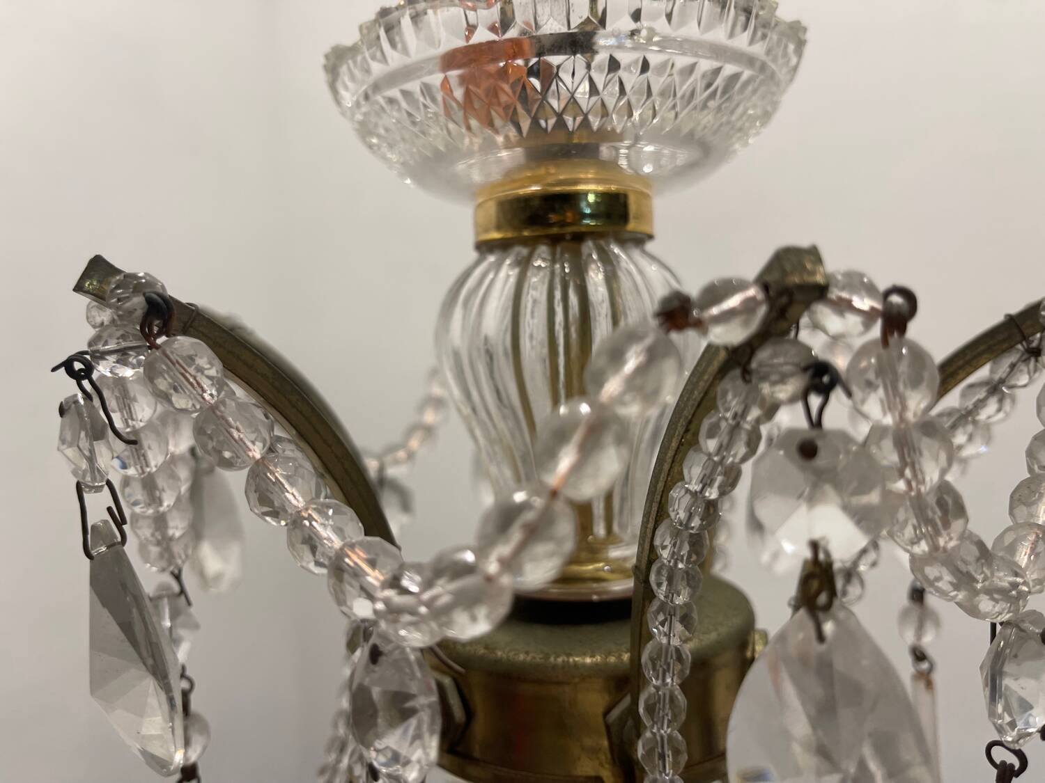 Large Crystal Beaded Pink Murano Glass Chandelier