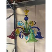 Murano Multicolors Glass Chandelier Random Colors 5 Arms