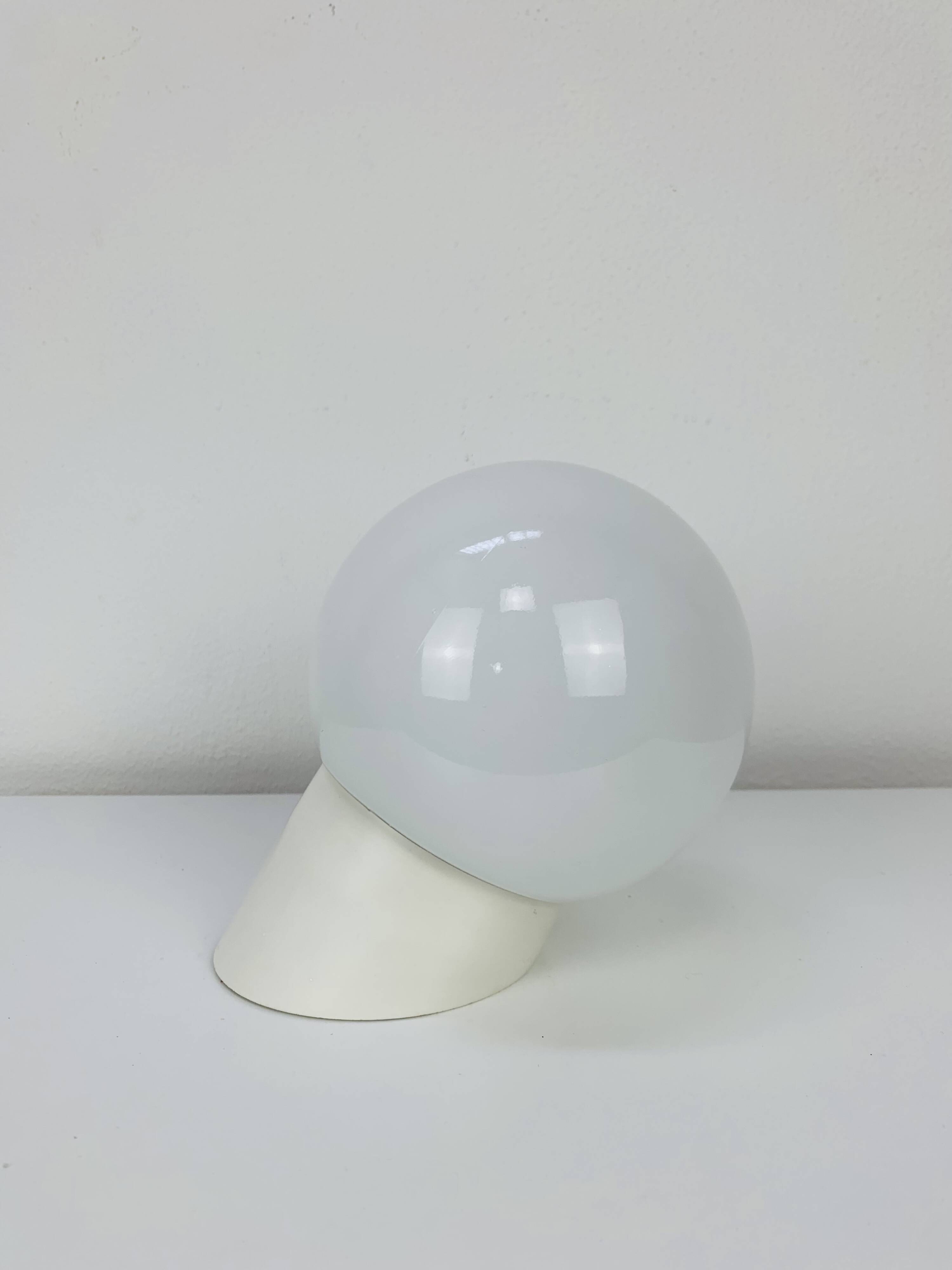 Vintage opaline ball wall lamp