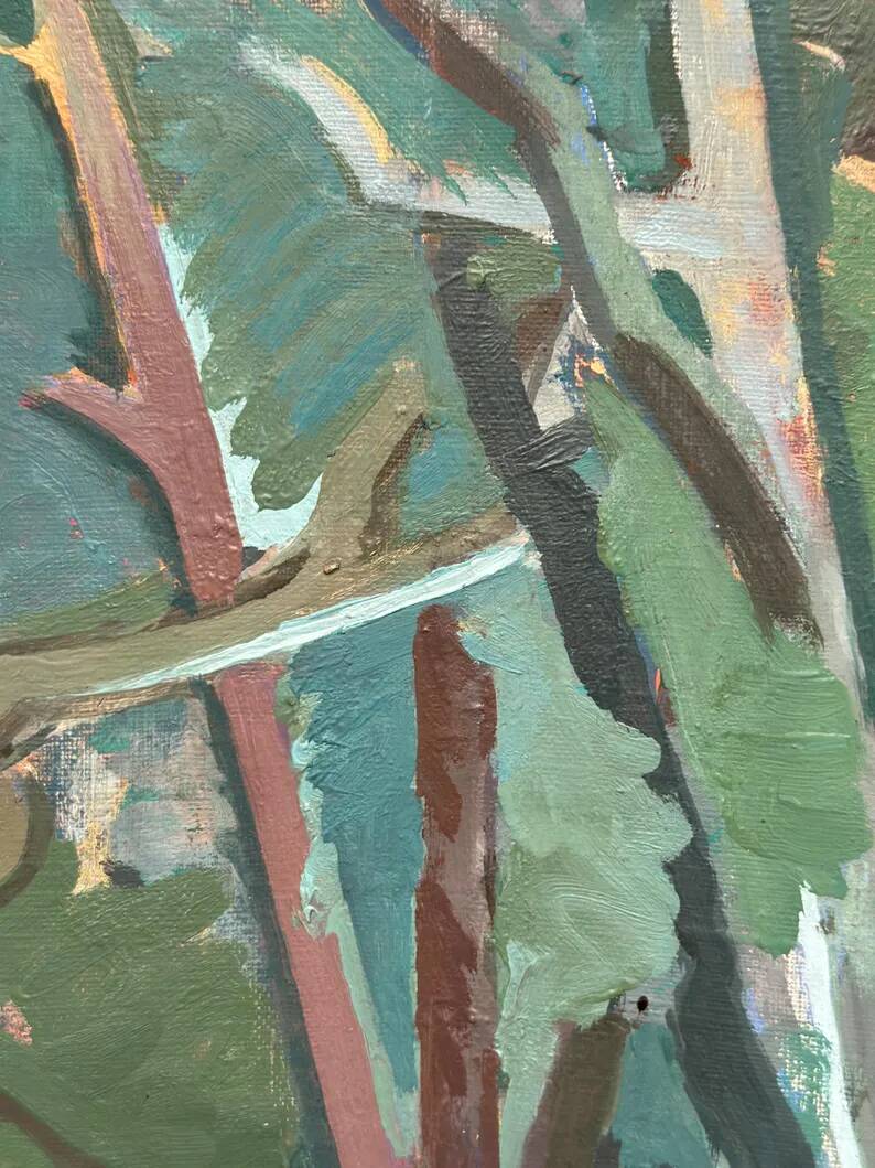 Original Swedish Oil on Canvas – “Forest” by Thure Lindskoog – Signed – Vintage & Framed – 44 × 32 cm (17.3" × 12.6")