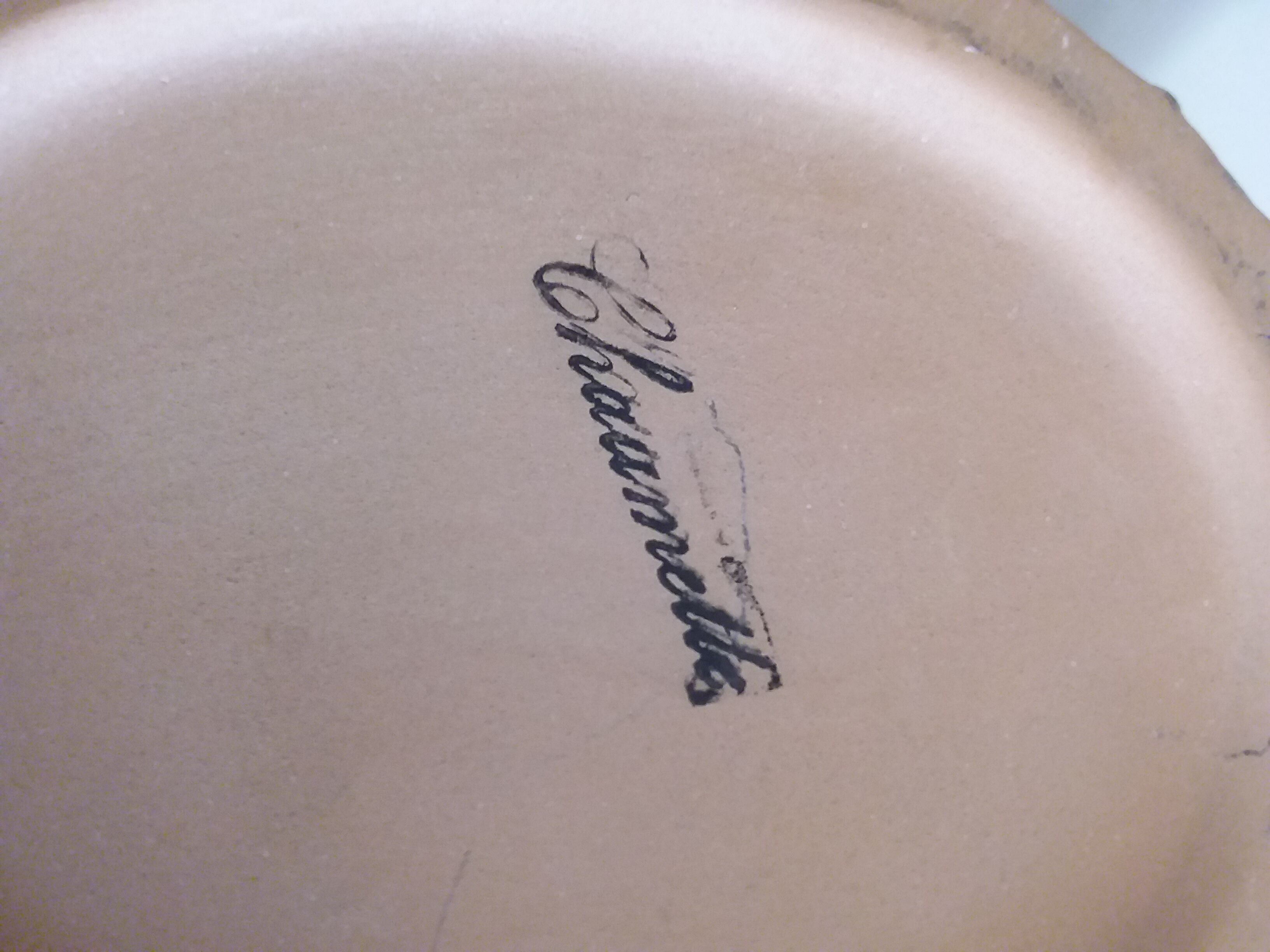 Old vase signed chaumette terracotta art nouveau