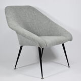 Fauteuil Eva, restauré, années 1960, gris