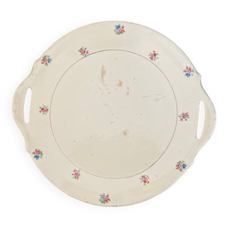 Ancien plat à tarte en porcelaine de digoin sarreguemines
